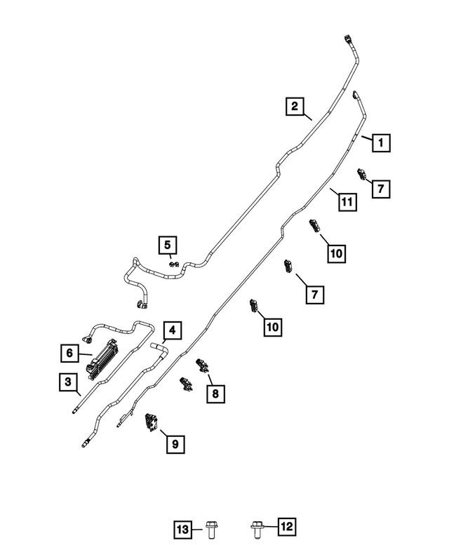57009691AA - Fuel and Accelerator Pedal: Fuel Supply Tube for Mopar Image