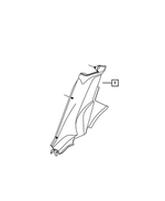 XR07BD1AC - Interior Trim: Quarter Trim Panel, Left for Mopar Image