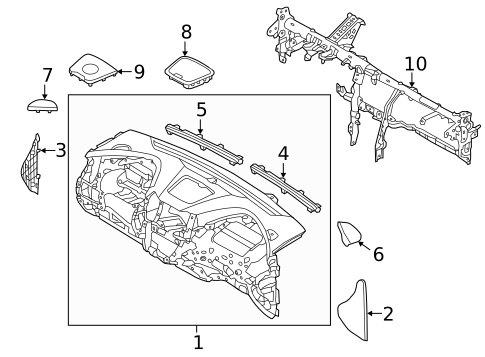 Instrument Panel for 2015 Hyundai Santa Fe Sport #0