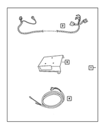 82209040AB - Mopar Accessories - Component Parts: Satelite Receiver Install Kit for Mopar Image
