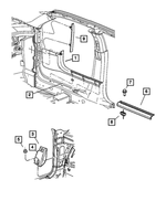 UM54XDBAG - Interior Trim: Cowl Side Trim Panel, Right for Chrysler: 300 | Dodge: Charger, Magnum Image