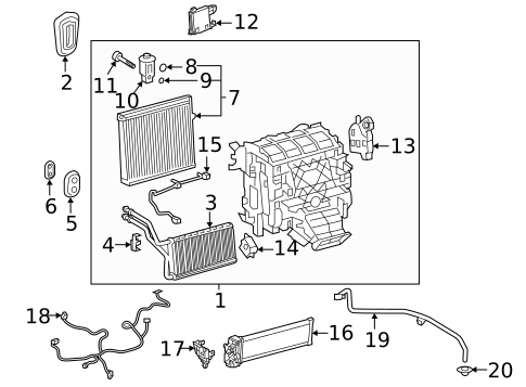 Evaporator & Heater Components for 2023 Lexus NX450h+ #0