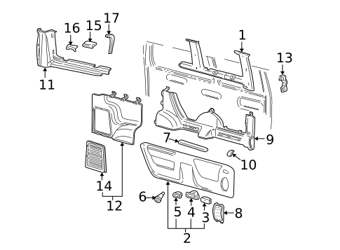 Interior Trim - Side Panel for 1993 Ford E-350 Econoline #0