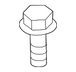 90119A0264 - Electrical: Headlamp Washer Bolt for Toyota: 4Runner, bZ4X, Corolla, Corolla Cross, Crown Signia, Highlander, Land Cruiser, Mirai, Prius, Prius AWD-e, Prius C, Prius Plug-In, Prius Prime, Sequoia, Tacoma, Tundra Image