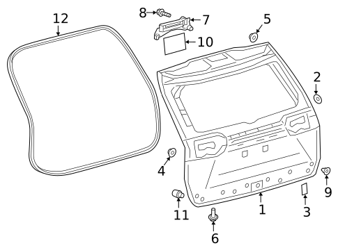 Gate & Hardware for 2022 Toyota RAV4 #0