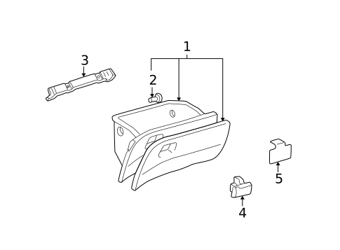 Glove Box for 2003 Toyota Prius #0