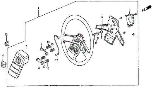 Steering Wheel (DX-1) for 1985 Honda Prelude #0