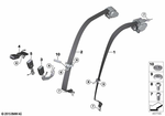 72117435922 - : Rear Center Upper Belt for BMW Image