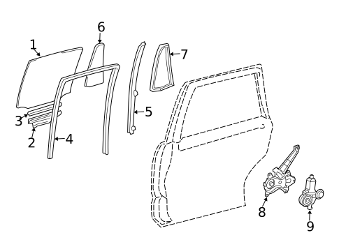 Glass - Rear Door for 2015 Toyota Land Cruiser #0