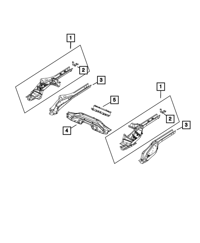 68246111AA - Frame, Bumper and Fascia: Frame Rail Bracket, Right for Mopar Image