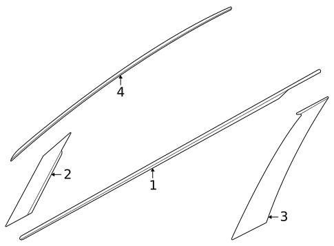 Exterior Trim - Front Door for 2022 Nissan Versa #0