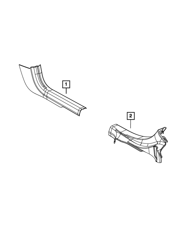 « 1KL39DX9AF – Interior Trim : Seuil De Porte Moulure, Côté Gauche pour Mopar Image »