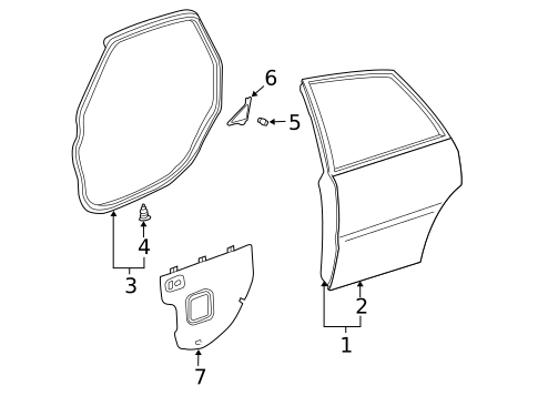 Door & Components for 2001 Toyota Avalon #0
