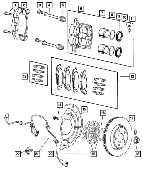 Front Brakes for 2008 Jeep Grand Cherokee #0