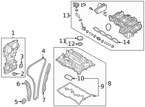 Valve & Timing Covers for 2017 Kia Sorento #0