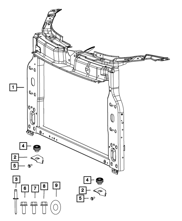 68073691AA - : Cooling Module Bracket for Mopar Image