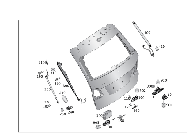 1667400032 - Rear-End Door: Striker for Mercedes-Benz Image image
