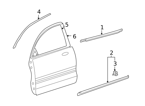 Exterior Trim - Front Door for 2008 Kia Optima #0