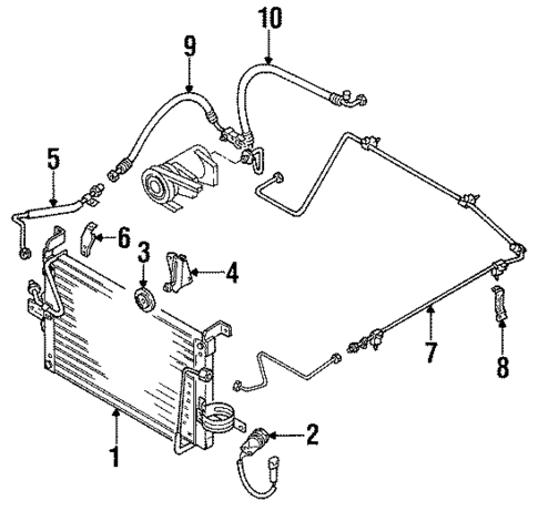 Condenser, Compressor & Lines for 1994 Isuzu Amigo #0