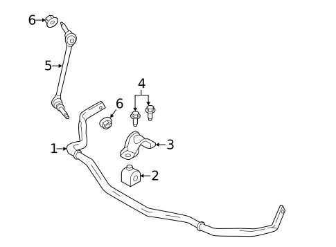 Stabilizer Bar & Components for 2015 Ford Mustang #1