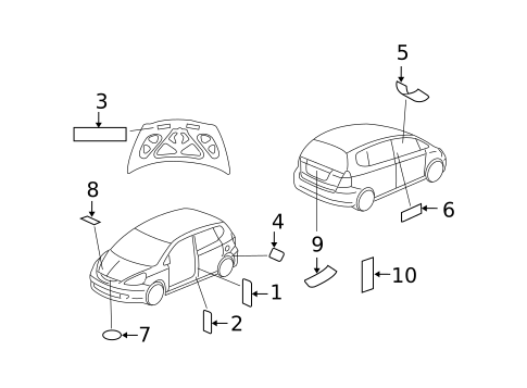 Labels for 2012 Honda Fit #0