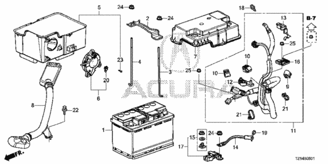 Battery (2) for 2019 Acura MDX #0