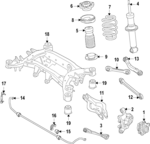 33506885201 - Suspension: Bushings for BMW: 330i, 330i xDrive Image
