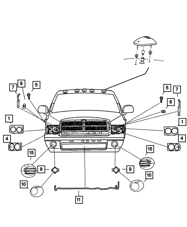 55077121AG - Electrical: Headlamp Park And Turn Lamp, Left for Mopar Image