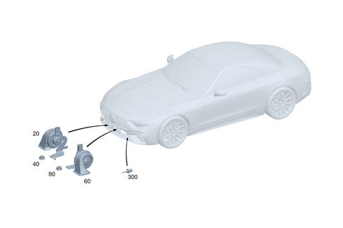 Horn and Outside Temperature Display for 2025 Mercedes-Benz SL63 AMG #0