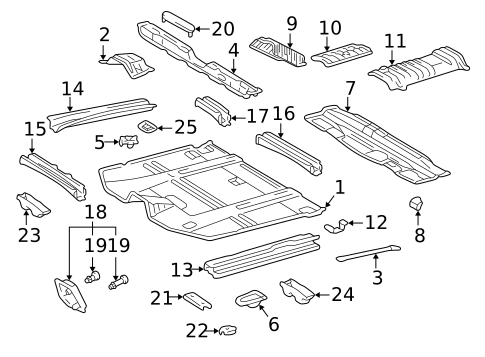 Floor & Rails for 2001 Lexus RX300 #0