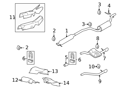 Exhaust Components for 2010 Ford Focus #1