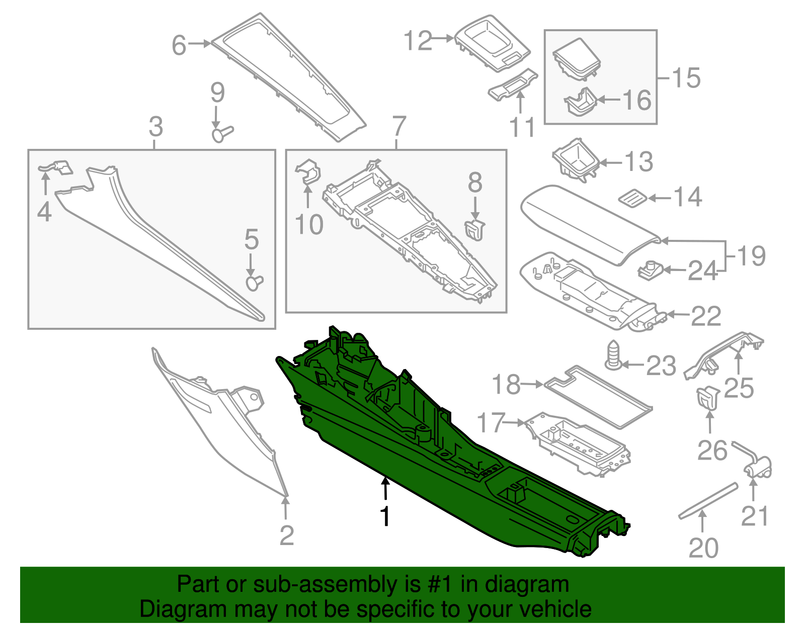 Console Housing - Porsche (9P1-858-186-D-CH6)