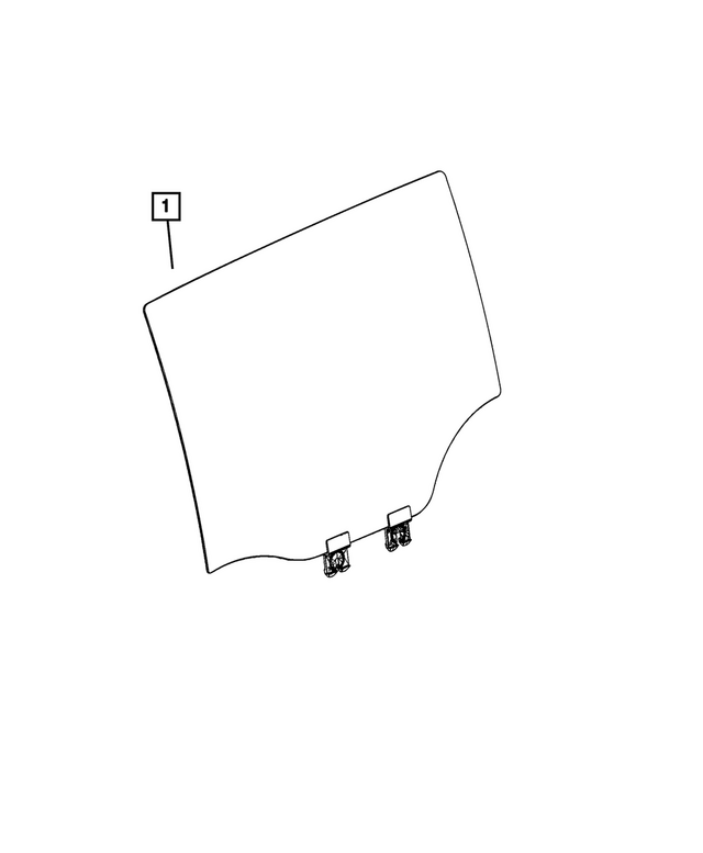 68700352AA - Glass: Rear Door Glass, Right for Mopar Image