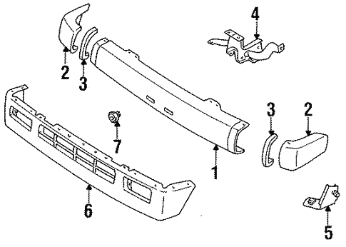 Bumper & Components - Front for 1995 Honda Passport | OEM