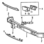 MB062780 - Body: Face Bar for Dodge: Colt Image