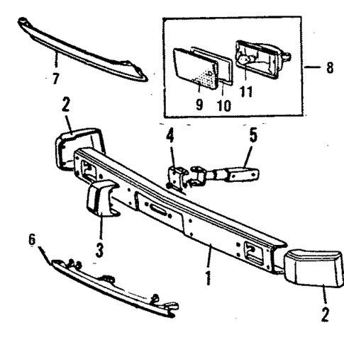 Front Bumper for 1984 Dodge Colt #0
