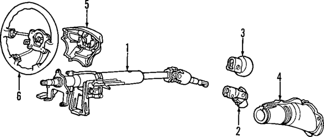 53200S30A03 - Steering: Steering Column for Honda Image