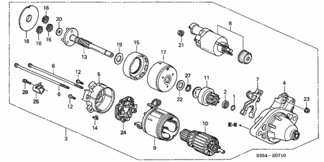 Starter Motor (Denso) for 2004 Honda Civic #0