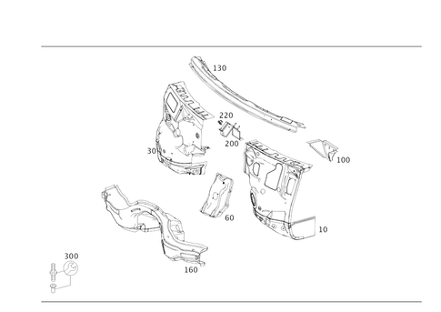 Firewall and Connecting Parts for 2011 Mercedes-Benz C350 #0