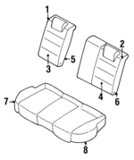 YS4Z6366600BAB - Body: Seat Back Cover for Ford: Escort Image