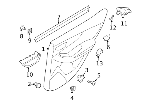 Interior Trim - Rear Door for 2017 Subaru Impreza #0