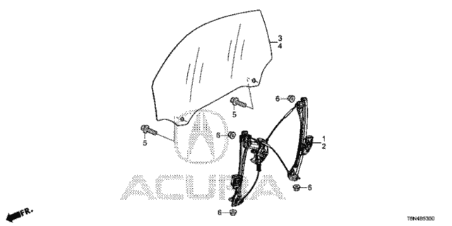 Door Glass - Regulator for 2018 Acura NSX #0