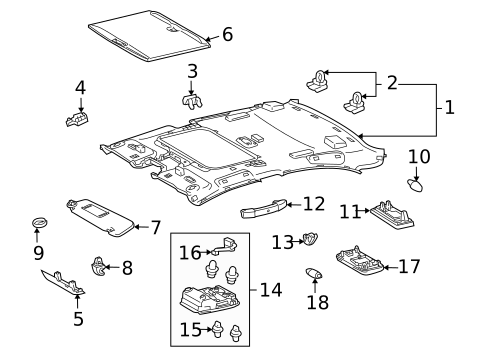 Interior Trim - Roof for 2011 Lexus HS250h #0