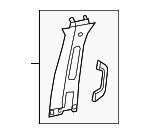 6DQ04TX7AH - Body: Door Pillar Post Trim Set for Ram: 1500 Image