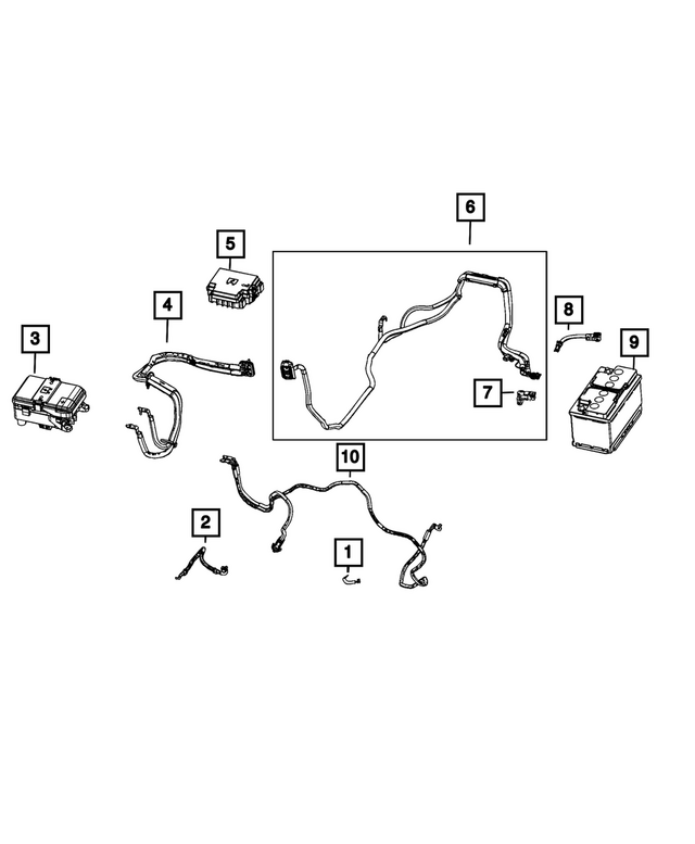 68467878AB - Electrical: Battery Negative Wiring for Jeep: Grand Cherokee, Grand Cherokee L Image