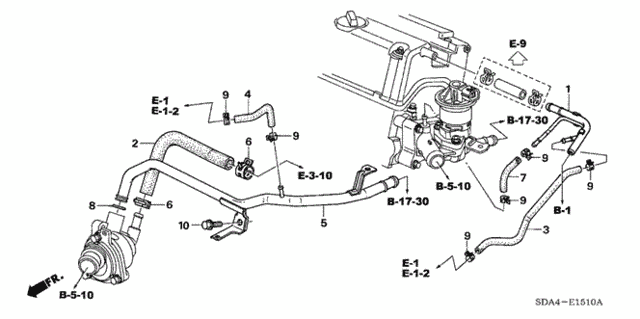 Water Hose (L4) for 2006 Honda Accord #0