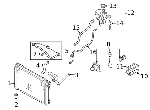 Radiator & Components for 2008 Mazda Tribute #2