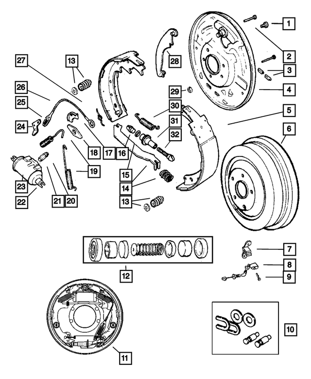 4856718AB - Service Brakes: Brake Backing Plate, Right for Mopar Image