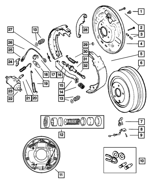 Rear Brakes for 2004 Jeep Wrangler #0