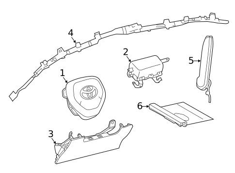 Air Bag Components for 2020 Toyota RAV4 #1